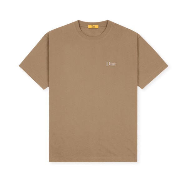 Dime Classic Small Logo Embroidered T-Shirt (Camel)