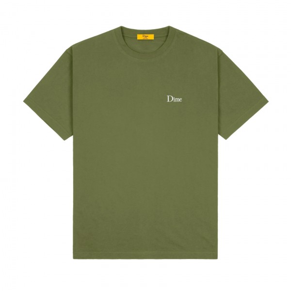 Dime Classic Small Logo Embroidered T-Shirt (Eucalyptus)