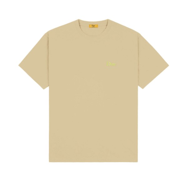 Dime Classic Small Logo Embroidered T-Shirt (Sand)