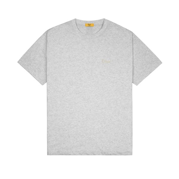 Dime Classic Small Logo Embroidered T-Shirt (Heather Grey)