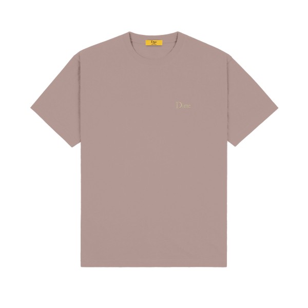 Dime Classic Small Logo Embroidered T-Shirt (Twilight Mauve)