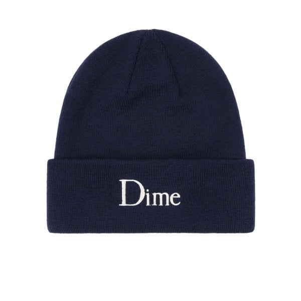 Dime Classic Wool Fold Beanie (Indigo)