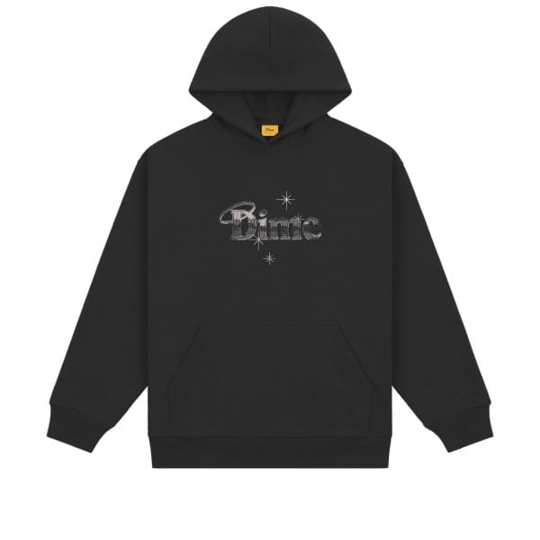 Dime Halo Embroidered Pullover Hooded Sweatshirt (Black)