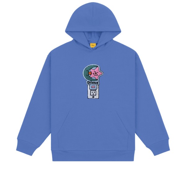 Dime Nightlight Chenille Embroidered Pullover Hooded Sweatshirt (Sonic Blue)