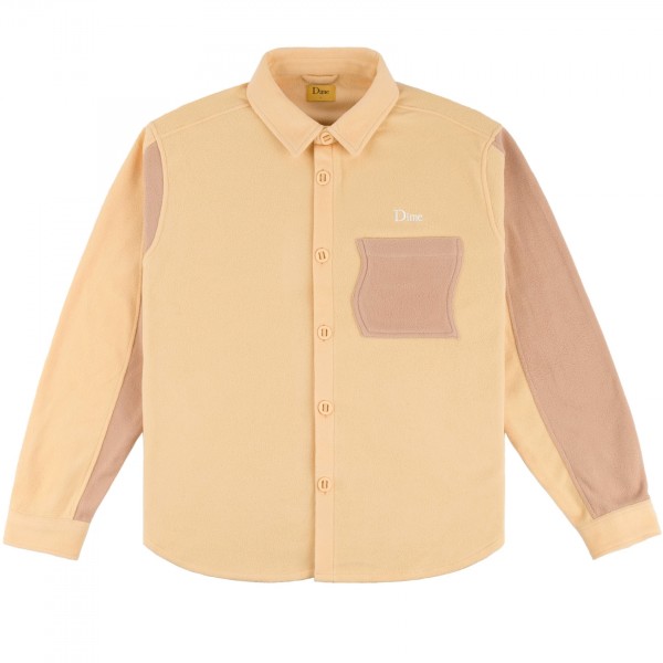 Dime Polar Fleece Button Up Shirt (Light Orange)