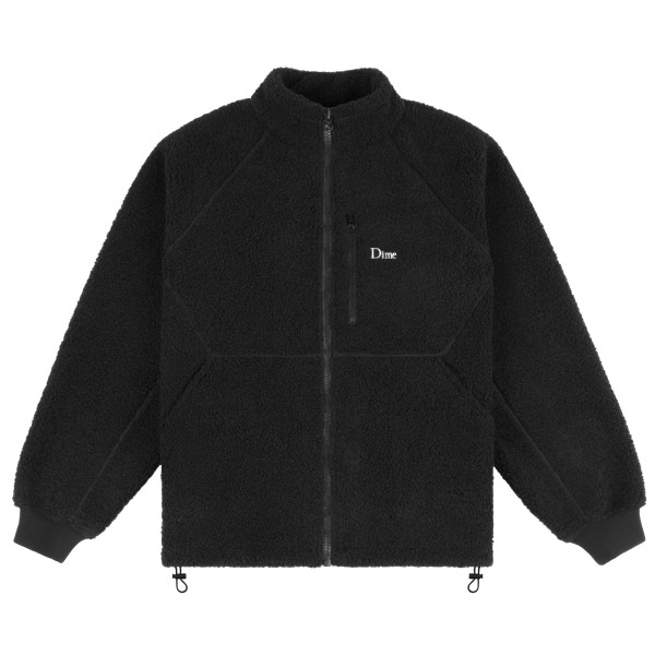 Dime Polar Fleece Sherpa Zip Jacket (Black)