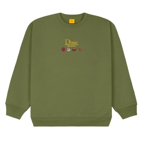 Dime Classic Connaisseurs Embroidered Crew Neck Sweatshirt (Eucalyptus)