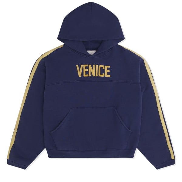 ERL Venice Football Pullover Hooded Sweatshirt (Navy Blue)