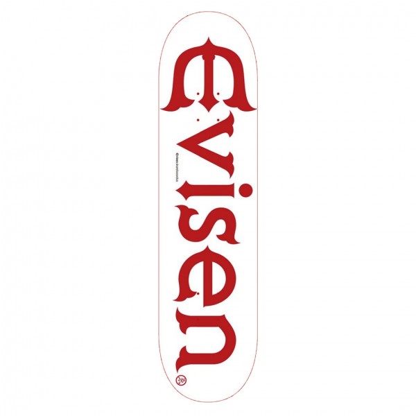 Evisen Skateboards Evi-Logo Skateboard Deck 8.0" (White)
