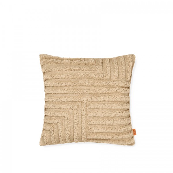 ferm LIVING Crease Wool Cushion (Light Sand)