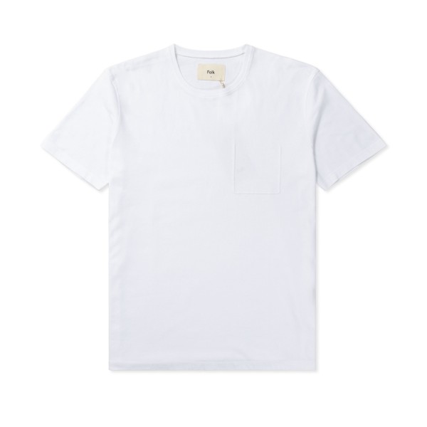 Folk Deboss Pocket T-Shirt (White)