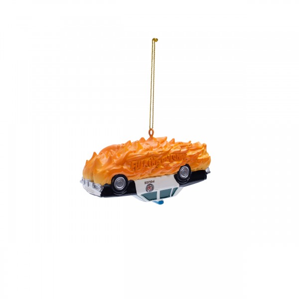 Fucking Awesome Cop Car Christmas Ornament (Black/White)