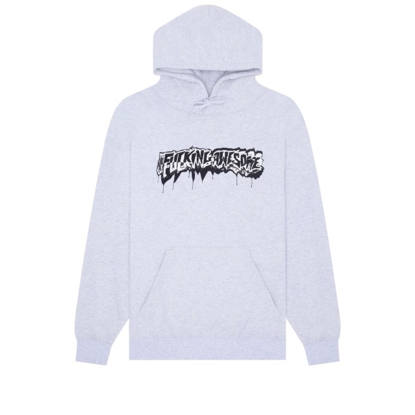 Fucking Awesome Dill Cut Up Logo Pullover Hooded Sweatshirt (Heather Grey)
