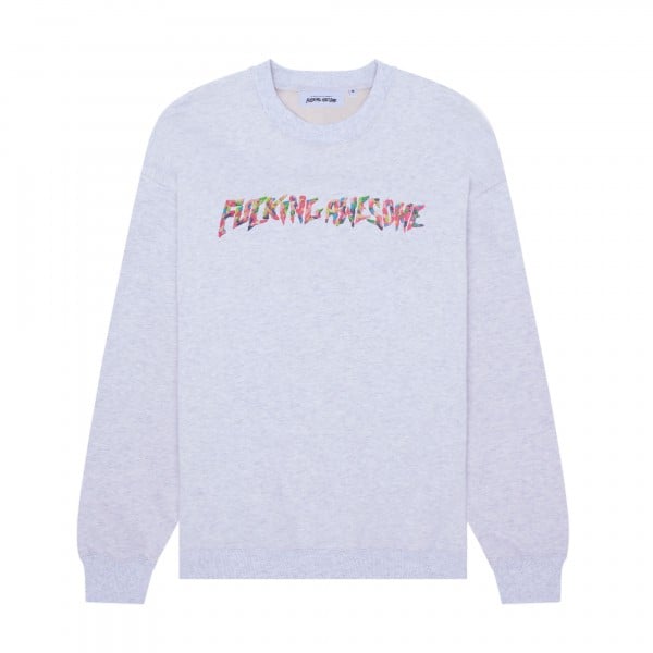 Fucking Awesome Gum Stamp Crew Neck Sweatshirt (Grey Heather)