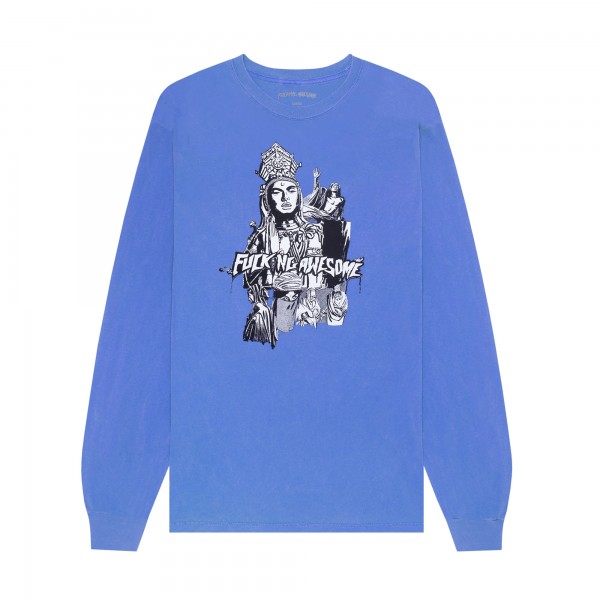 Fucking Awesome Movie Poster Long Sleeve T-Shirt (Flo Blue)