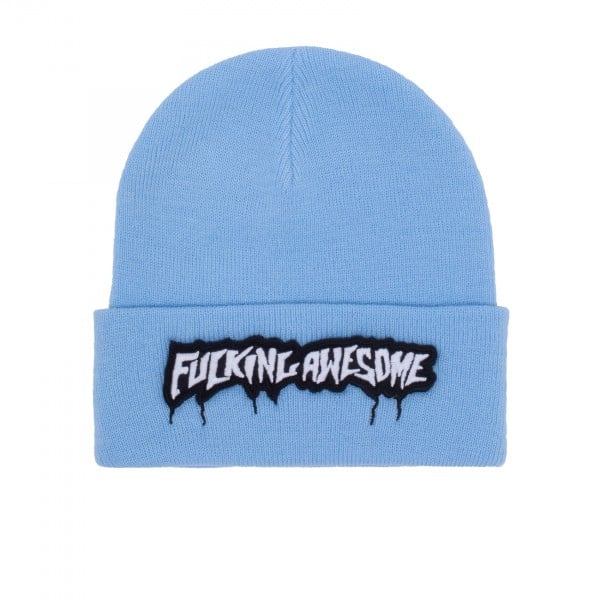 Fucking Awesome Velcro Stamp Beanie (Light Blue)