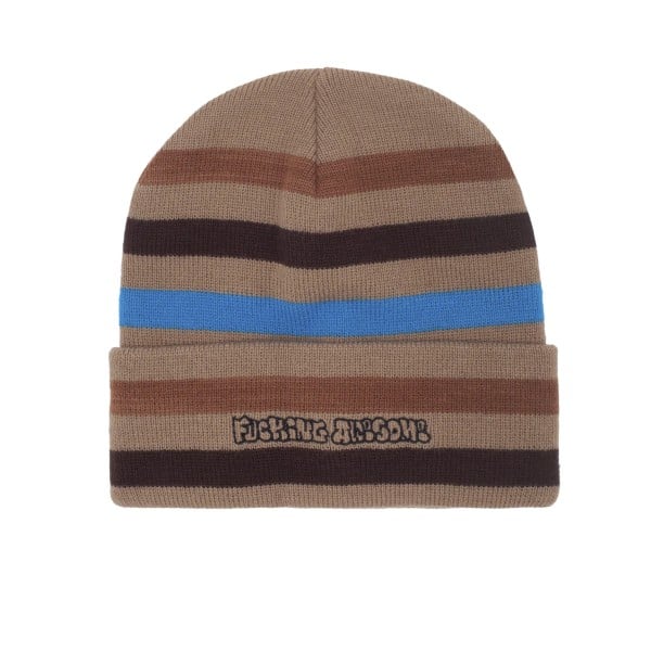 Fucking Awesome Wanto Striped Cuff Beanie (Khaki/Multi)