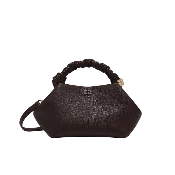 GANNI Bou Bag Small Grained (Chicory Coffee)