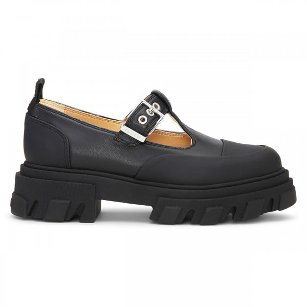 GANNI Cleated Mary Jane (Black)