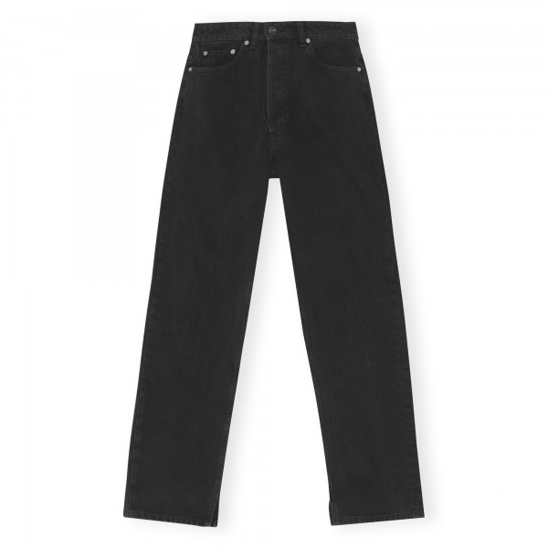 GANNI Figni Denim Jeans (Washed Black/Black)