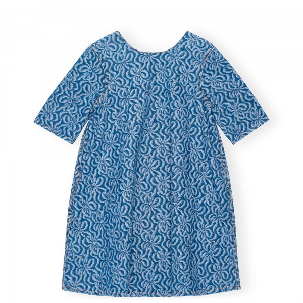 GANNI Jacquard Denim A-line Mini Dress (Burberry Kids montage-print sweatshirt)