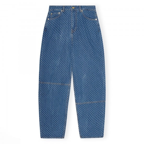 GANNI Light Jacquard Denim Stary (Mid Blue Stone)