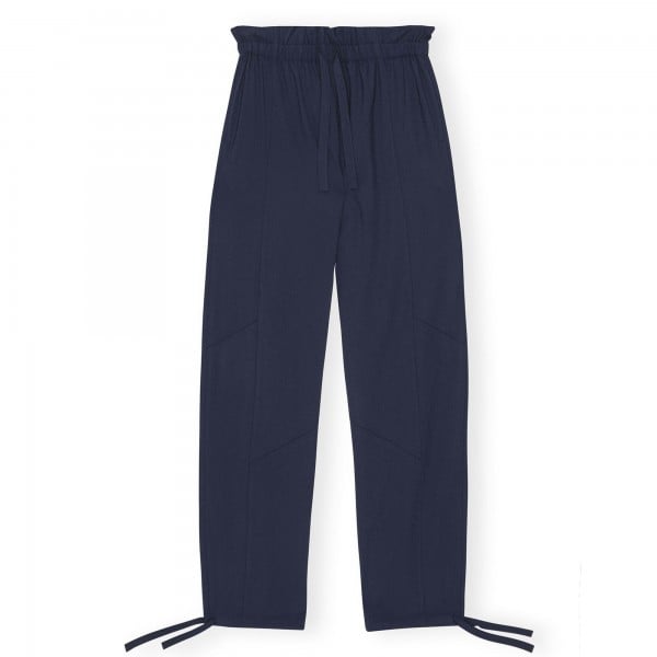GANNI Light Solid Elasticated Waist Pants (Sky Captain)
