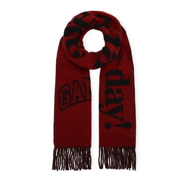 GANNI Please Recycle Narrow Scarf (Winery)