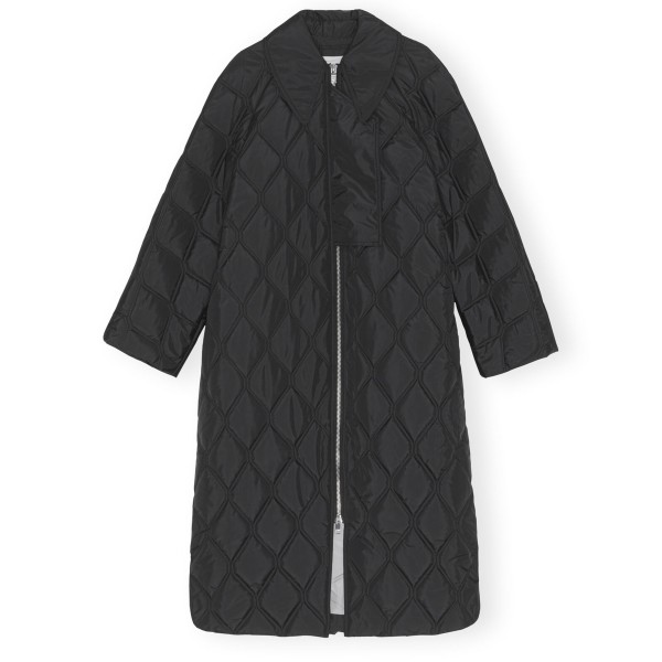 GANNI Ripstop Quilt Coat (Black)