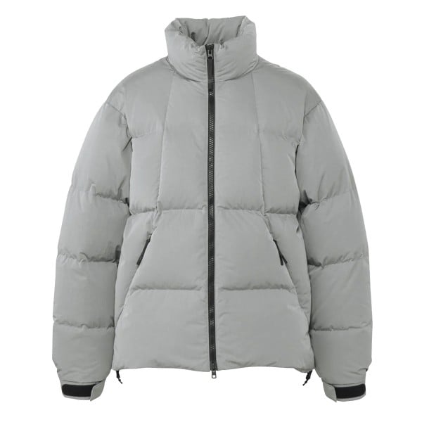 Goldwin Dope Dyed Ripple Nylon Down Jacket (Metallic Grey)