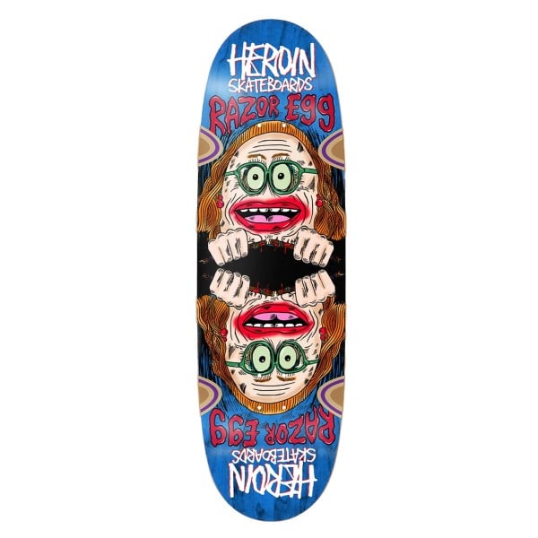 Heroin Auntie Razor Egg Skateboard Deck 9.75"