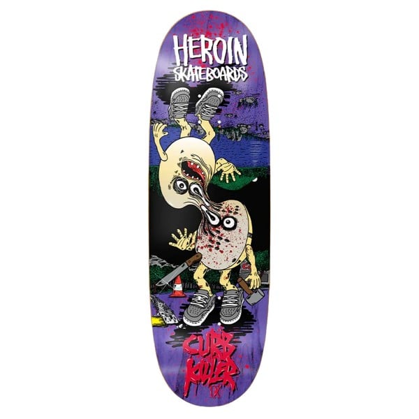 Heroin Curb Killer Merged Skateboard Deck 9.0"