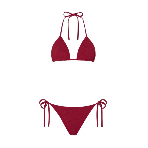 Hunza G Gina Crinkle Bikini (Red/DTM)