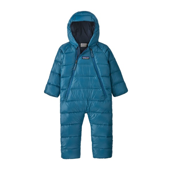 Infant Patagonia Hi-Loft Down Sweater Bunting (Wavy Blue)