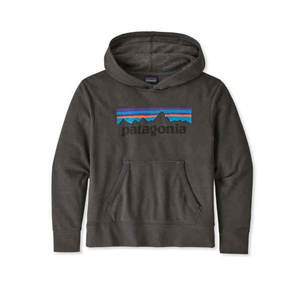 Kids' Patagonia Lightweight Graphic Pullover Hooded Sweatshirt (P-6 Logo: Forge Grey)