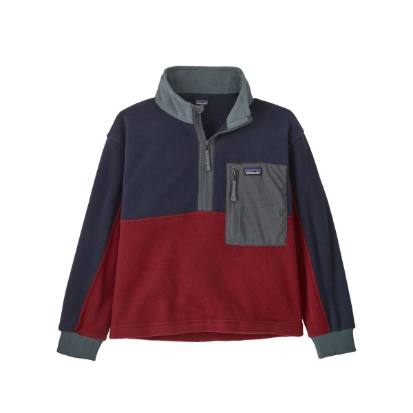 Kids' Patagonia Microdini 1/2-Zip Fleece Pullover (Wax Red)