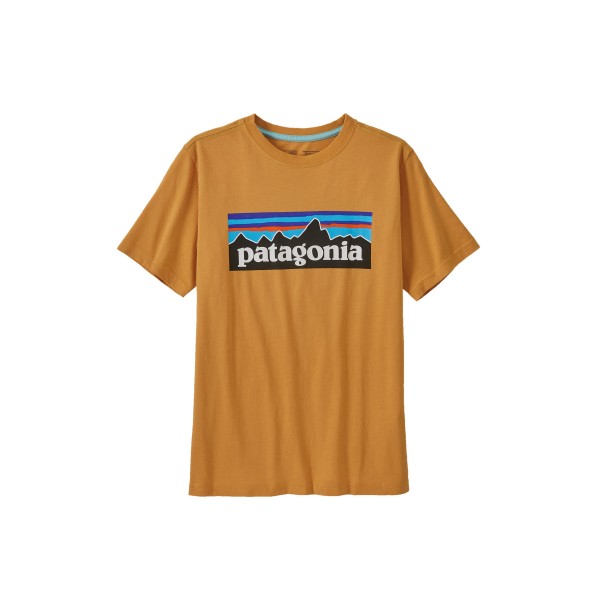 Kids' Patagonia Regenerative Organic Certified Cotton P-6 Logo T-Shirt (Dried Mango)