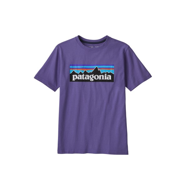 Kids' Patagonia Regenerative Organic Certified Cotton P-6 Logo T-Shirt (Perennial Purple)