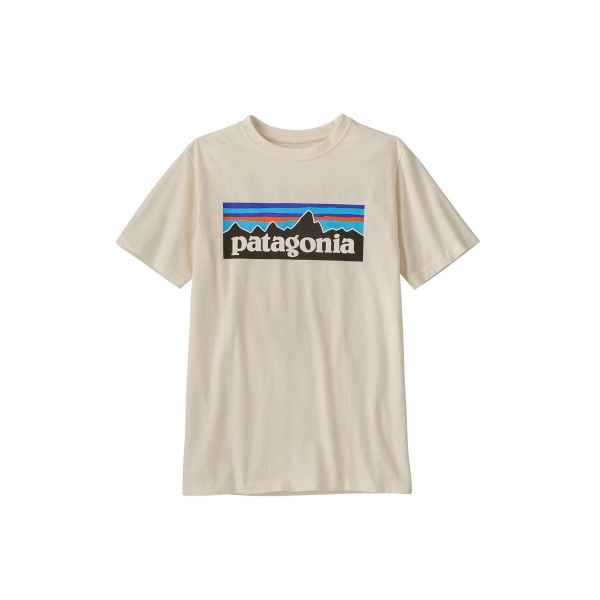 Kids' Patagonia Regenerative Organic Certified Cotton P-6 Logo T-Shirt (Undyed Natural)