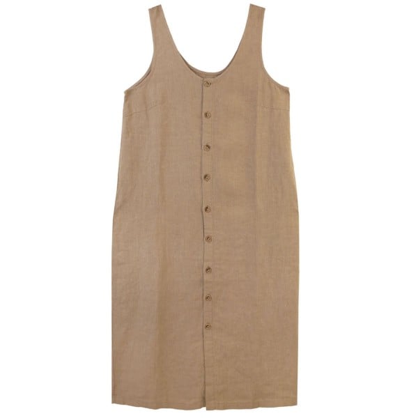 L.F.Markey Basic Button Slip Dress (Stone)