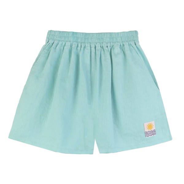 L.F.Markey Basic Linen Shorts (Aqua)