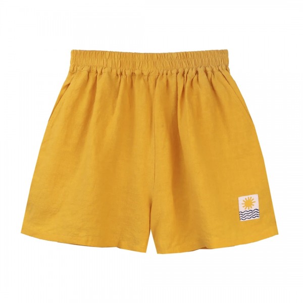 L.F.Markey Basic Linen Shorts (Canary)
