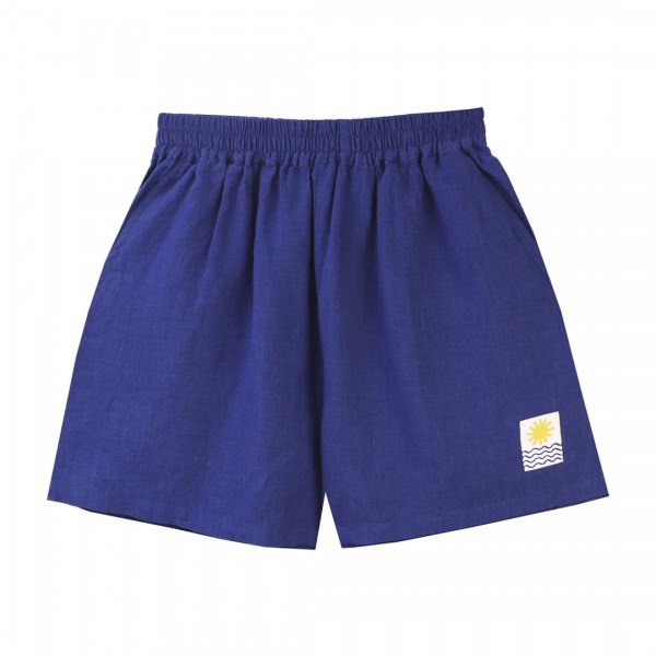 L.F.Markey Basic Linen Shorts (Cobalt)