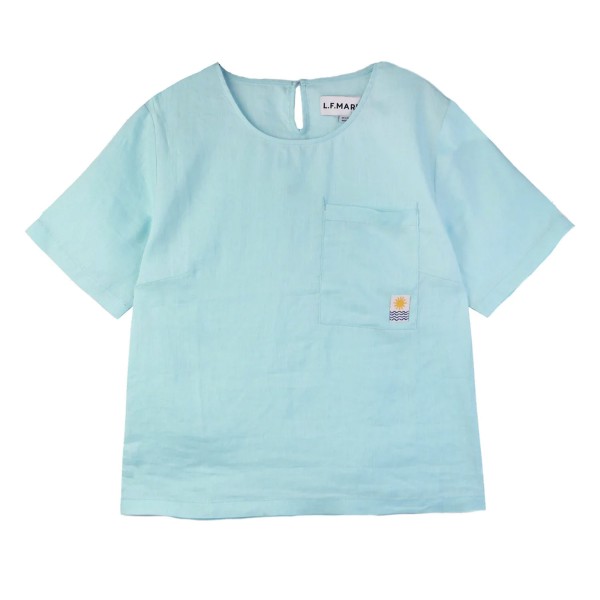 L.F.Markey Basic Linen T-Shirt (Aqua)