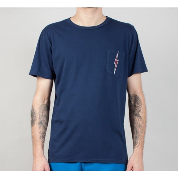 Lightning Bolt OG Pocket T-Shirt (Insignia Blue)