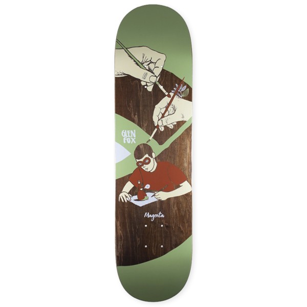 Magenta Glen Fox Extravision Skateboard Deck 8.0"