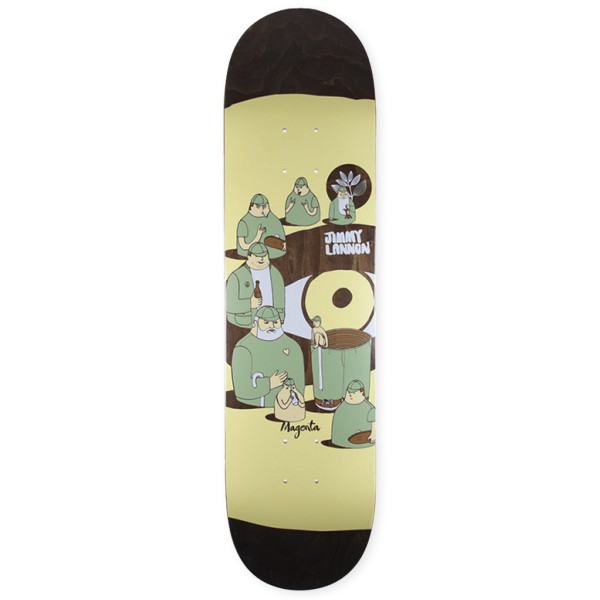 Magenta Jimmy Lannon Extravision Skateboard Deck 8.0"