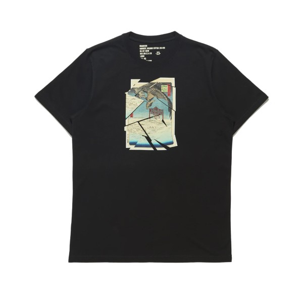 Maharishi Cubist Eagle Organic Cotton Jersey T-Shirt (Black/Shattered Woodblock Print)