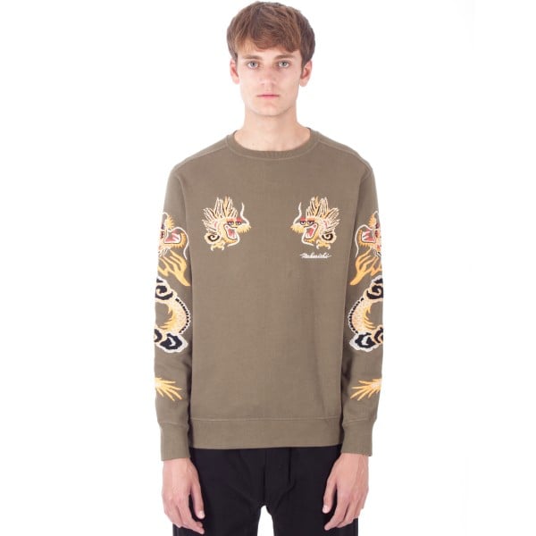 Maharishi Golden Crew Neck Sweatshirt (Maha Olive)