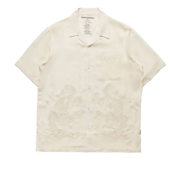 Maharishi Thai Dragon Cloud Dragon Embroidery Summer Shirt (Ecru)